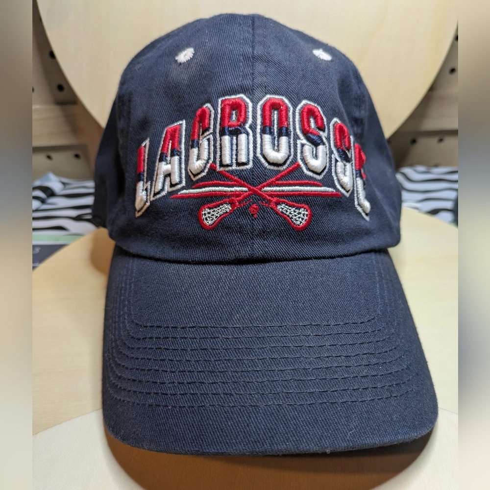 Lacrosse Embroidered Navy Adjustable Cap